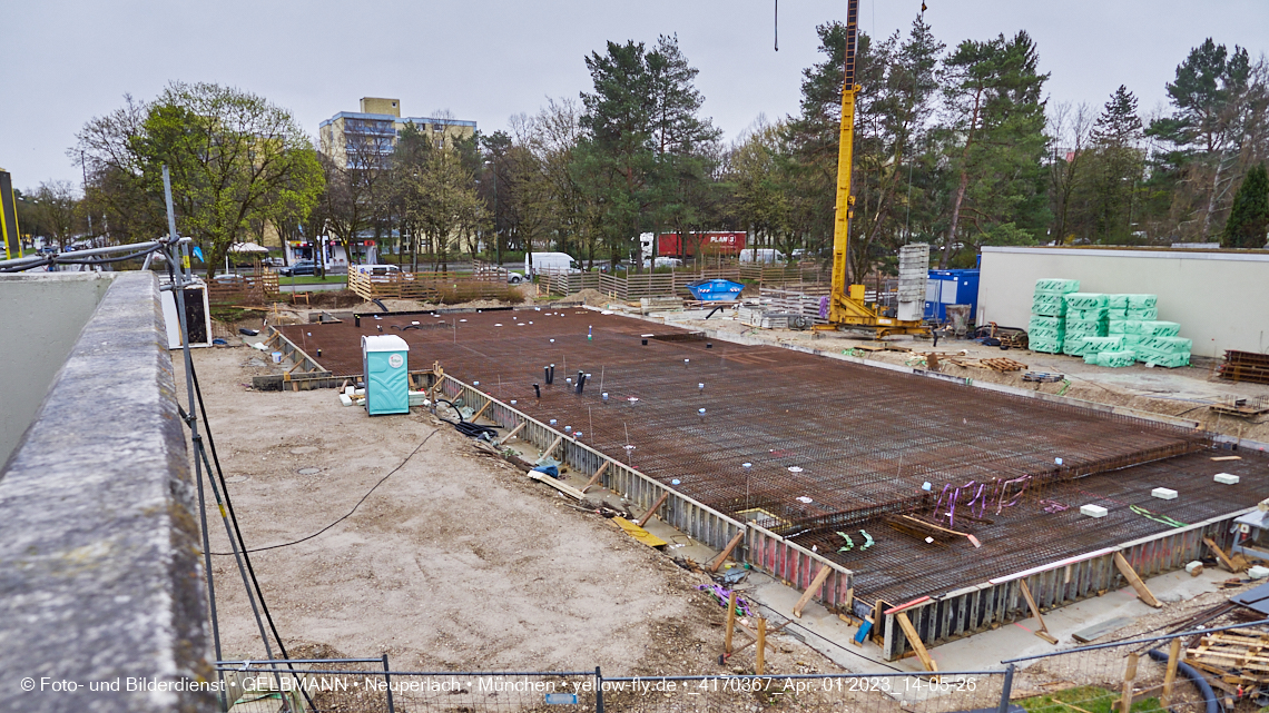 01.04.2023 - Baustelle zum Haus für Kinder in Neuperlach